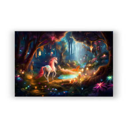 Unicorn Forest Fantasie Wandbild