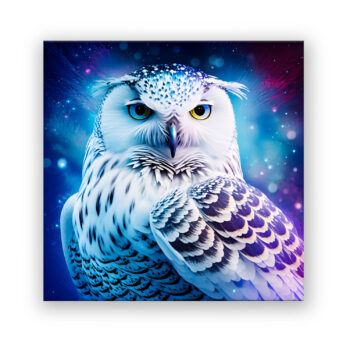 Galaxy Snowy Owl Büro Wandbild