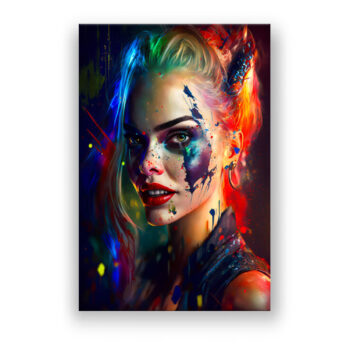 Abstract Harley Quinn Abstrakte Kunst Wandbild
