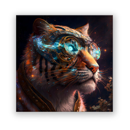 Galaxy Tiger Surrealismus Wandbild