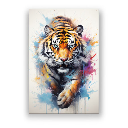 Popart Tiger Malerei Wandbild