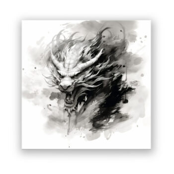 Chinese Mythology Ink Dragon Japanisch & Asiatisch Wandbild