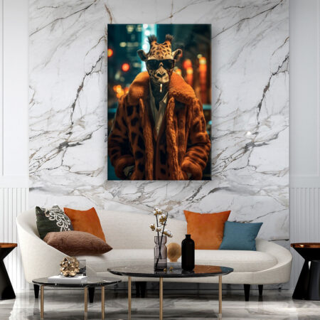 Coole Giraffe Fantasie Wandbild