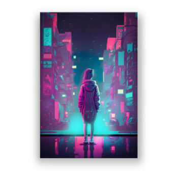 City Girl Fantasie Wandbild