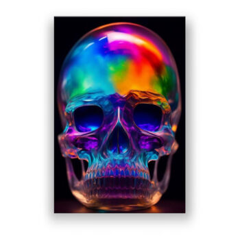 Crystal Skull Abstrakte Kunst Wandbild
