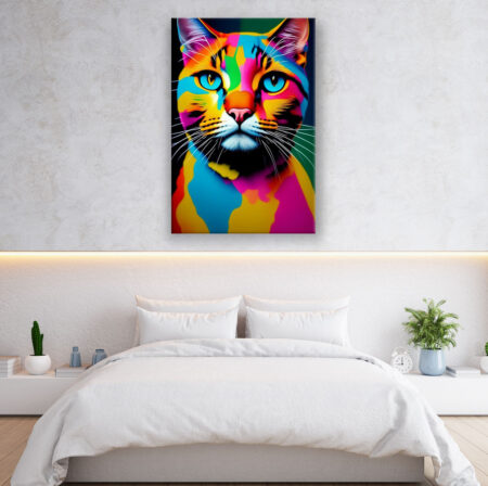 Die Katze 2 Abstrakte Kunst Wandbild