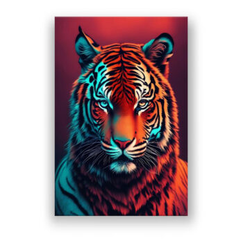 Portrait of a Tiger Abstrakte Kunst Wandbild