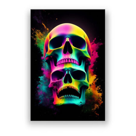Skulls Abstrakte Kunst Wandbild