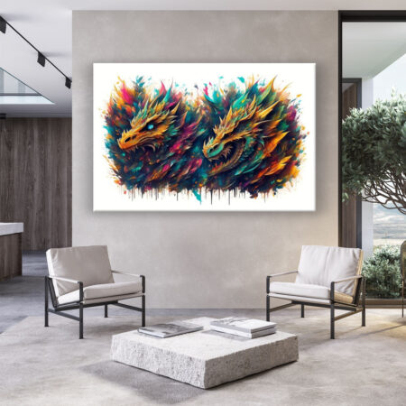 Dragons Abstrakte Kunst Wandbild