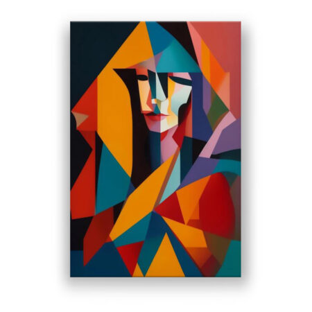 Cubed Woman Abstrakte Kunst Wandbild