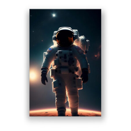 Astronaut im Weltraum Fantasie Wandbild
