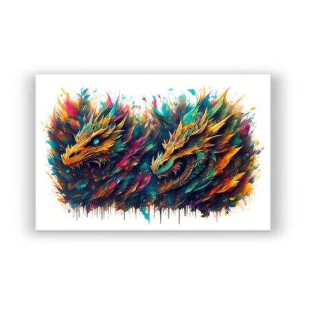 Dragons Abstrakte Kunst Wandbild