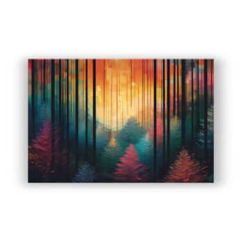 Wald der Farben Abstrakte Kunst Wandbild