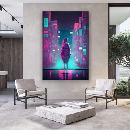City Girl Fantasie Wandbild