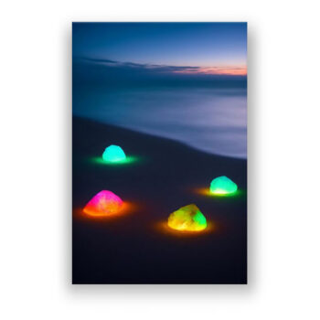 Glowing Stones Landschaft Wandbild