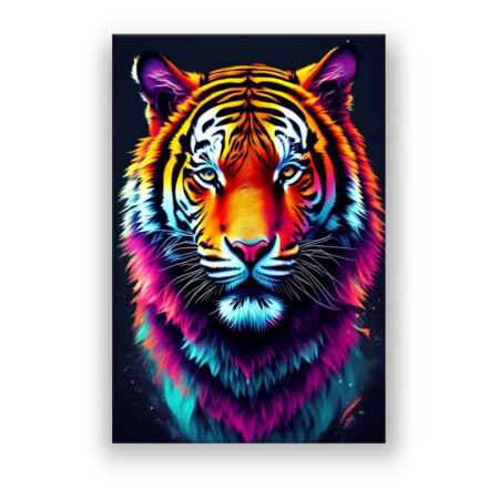 Aztec Tiger Abstrakte Kunst Wandbild