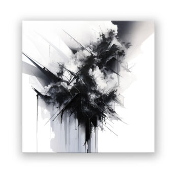 Schwarz und Weiss Abstrakt Tinte 2 Abstrakte Kunst Wandbild