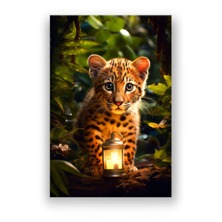 Leopard Cub Kinderzimmer Wandbild