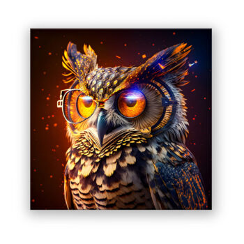 Galaxy Eagle Owl Futuristisch Wandbild