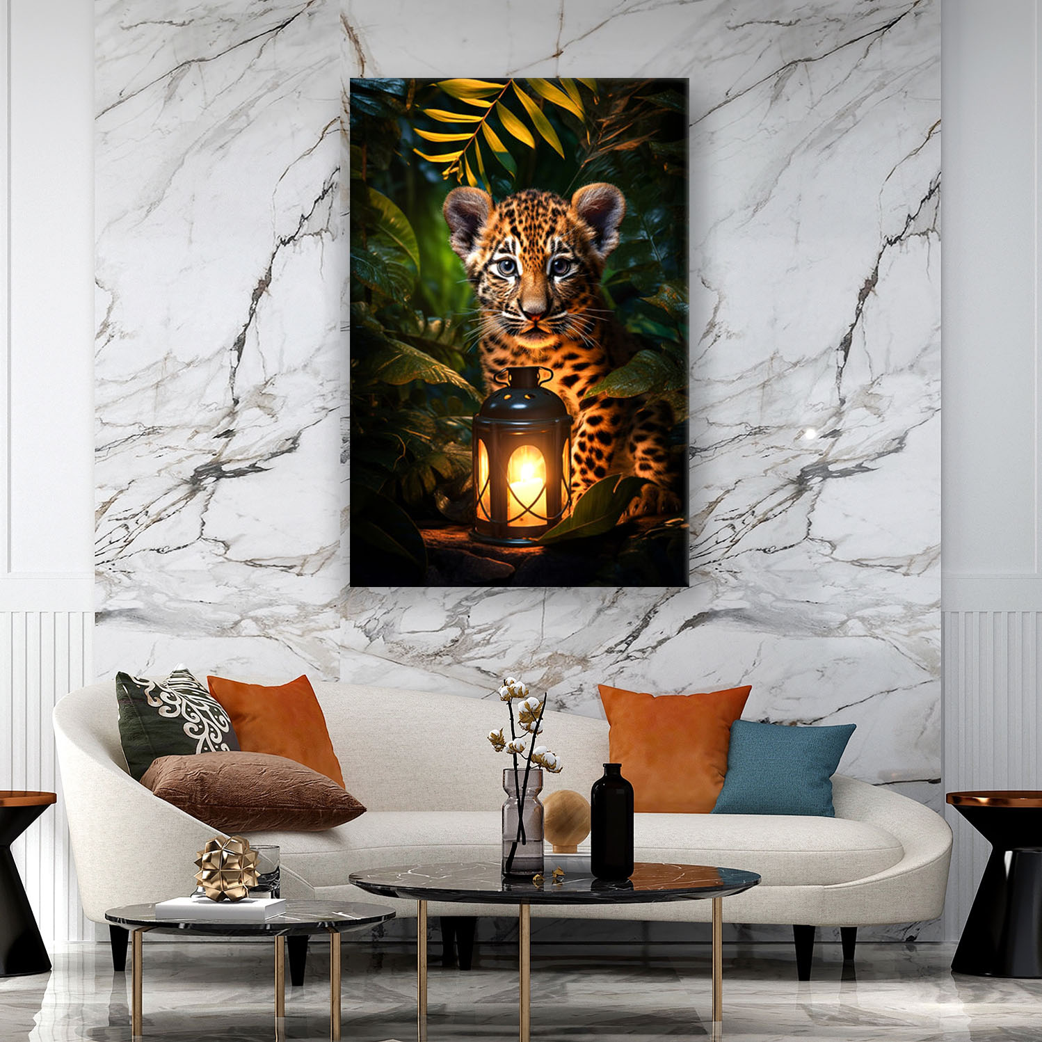 Sweet Leopard Cub Kinderzimmer Wandbild – ArtIsGreat