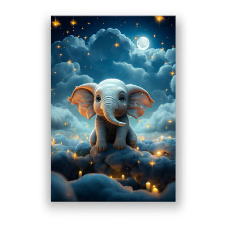 Cute Dreamy Elephant Fantasie Wandbild