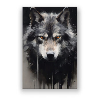 Wolf Abstrakt Abstrakte Kunst Wandbild