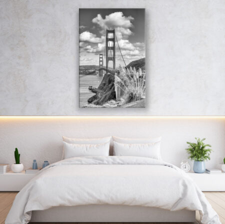 SAN FRANCISCO Golden Gate Bridge | monochrom Fotografie Wandbild
