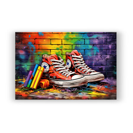 Streetart Shoes Grafitti Wandbild