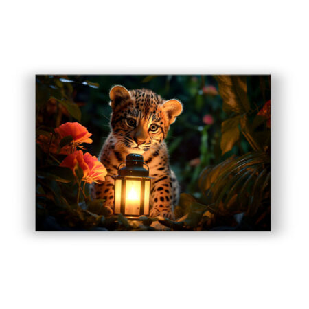 Cute Leopard Cub Fantasie Wandbild