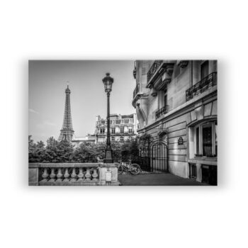 Pariser Charme | Monochrom Fotografie Wandbild