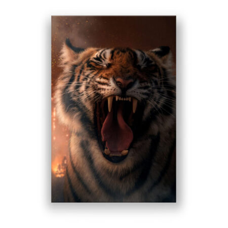 Cry for help – Tiger in Gefahr Schlafzimmer Wandbild