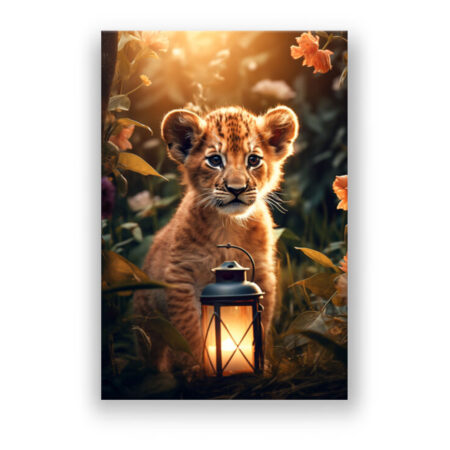 Cute Lion Cub Kinderzimmer Wandbild
