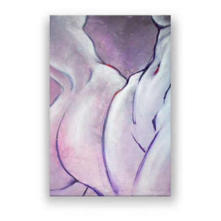 Doppelakt Violett Hoch Abstrakte Kunst Wandbild