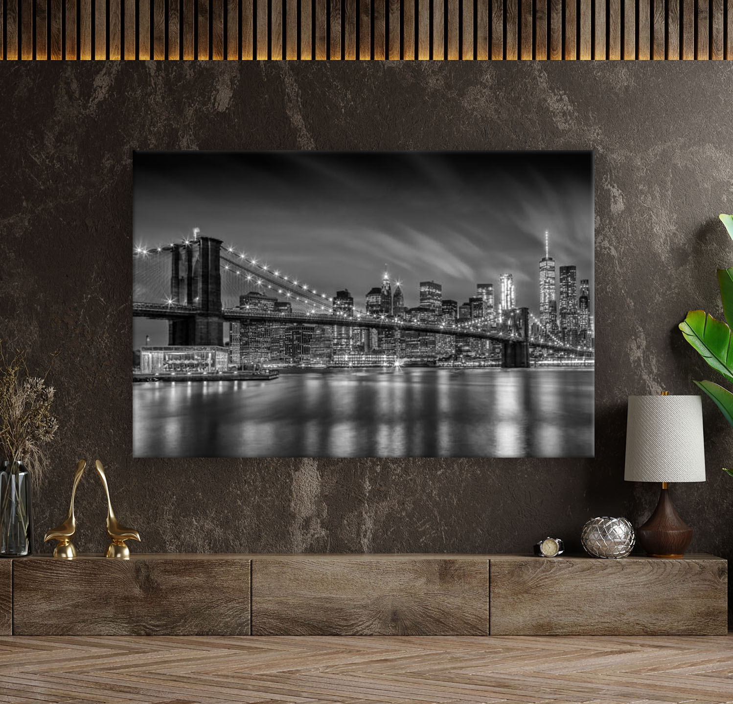 BRIDGE Nacht Impressionen | ArtIsGreat Monochrom bei BROOKLYN Fotografie – Wandbild