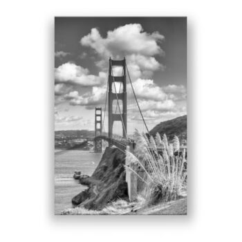 SAN FRANCISCO Golden Gate Bridge | monochrom Fotografie Wandbild