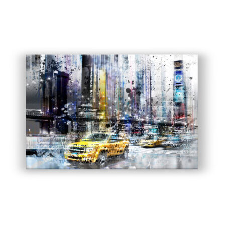 Moderne Kunst NEW YORK Collage Autos Wandbild