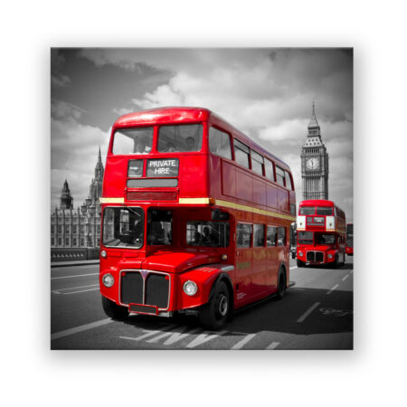 Rote Busse in London Fotografie Wandbild