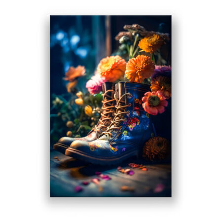 Flowery Boots Natur Wandbild