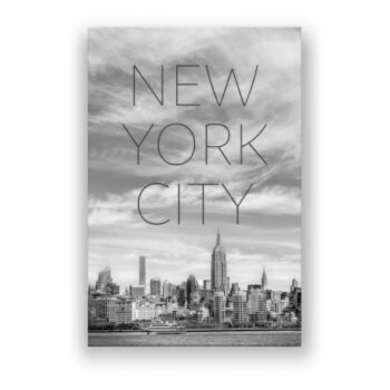 NYC Midtown Manhattan | Text & Skyline Fotografie Wandbild