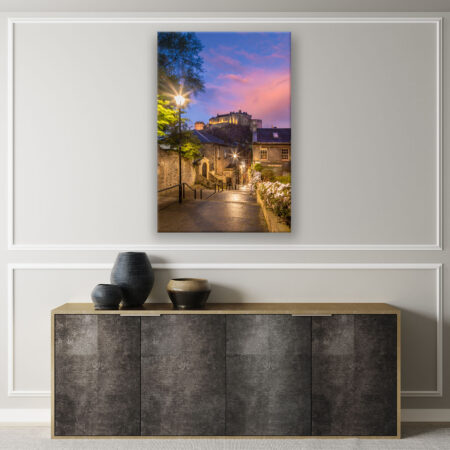 Sonnenuntergang am Edinburgh Castle Fotografie Wandbild