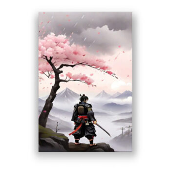 Episches Duell bei Sonnenaufgang Japanisch & Asiatisch Wandbild