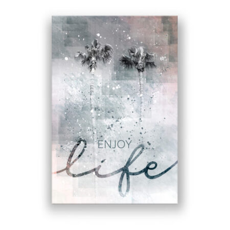 Palmenidylle | enjoy life Motivation Art Wandbild