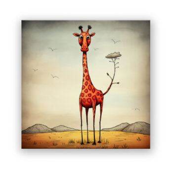 Giraffe Kopf über Hals Abstrakte Kunst Wandbild