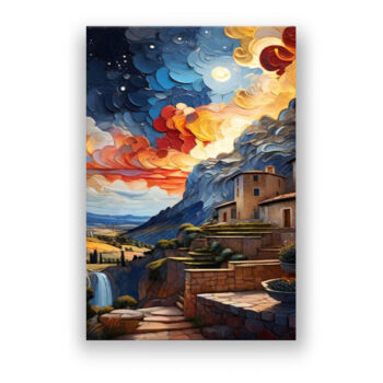 Himmlische Provence: Ein Farbfeuerwerk Landschaft Wandbild