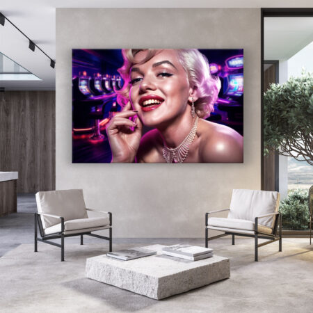 Marilyn Monroe was a star at the Las Vegas , casino royal , pop music Abstrakte Kunst Wandbild