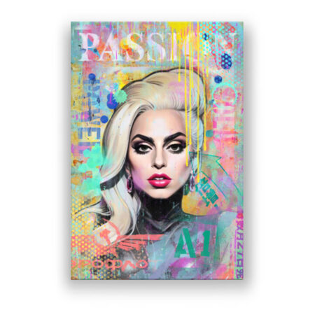 Lady Gaga Modern Art Wandbild