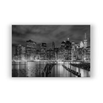 NEW YORK CITY Monochrome Impression bei Nacht Fotografie Wandbild