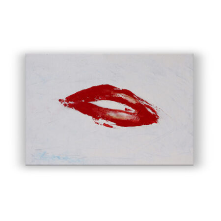Die roten Lippen der Lena LaMonte Human Art Wandbild