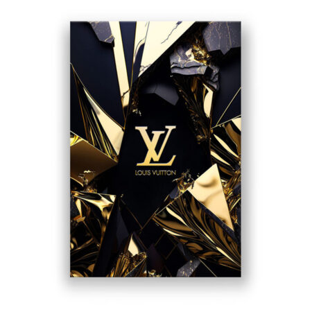 Die Luxusmarke in Gold und Schwarz, die Kunst, die Luxus repräsentiert Luxus Wandbild