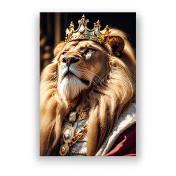 Portrait of the Lion King War , King crown Imperial Roman Büro Wandbild